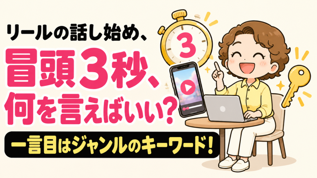 冒頭3秒、何を言えばいい？一言目はジャンルのキーワード！
